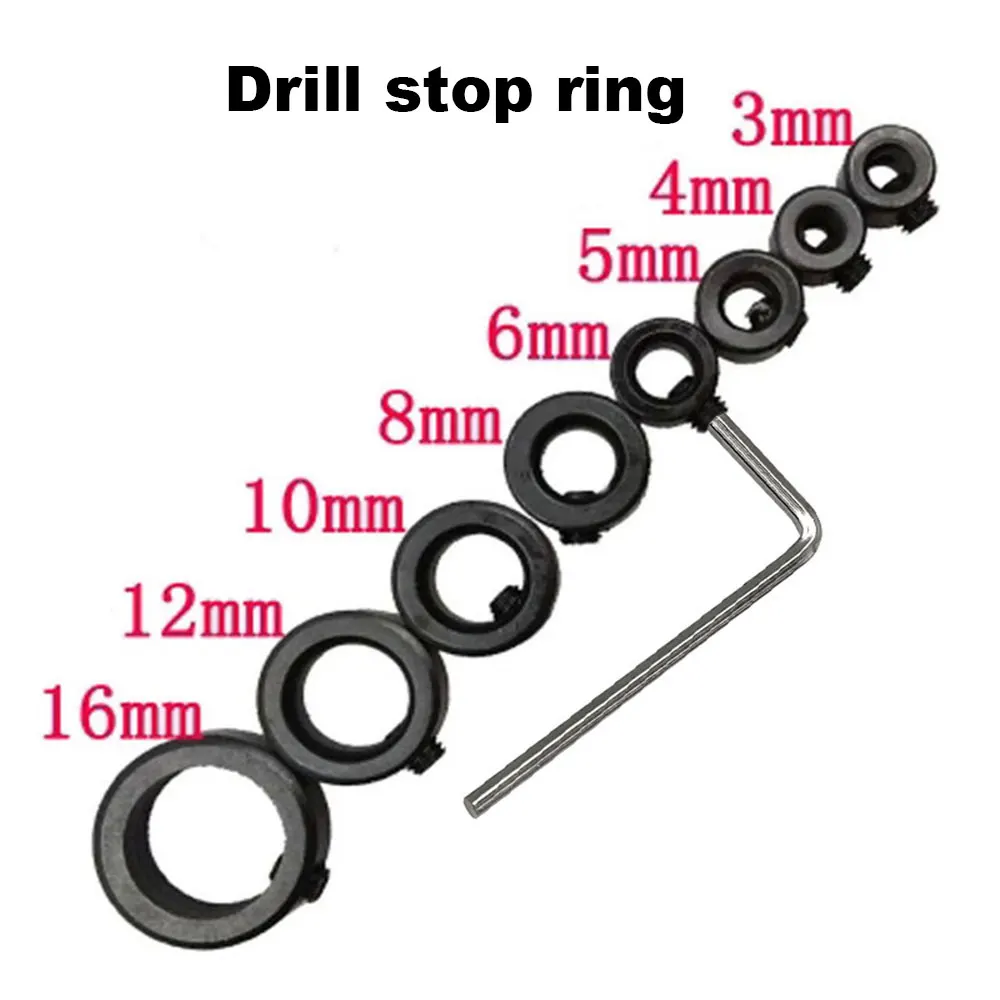 

Aideepen ограничитель глубины сверления для дерева 3-16 мм 9 шт.