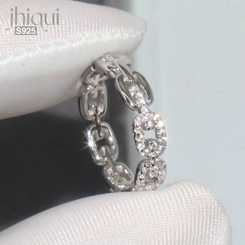 

Brand Solid 925 Sterling Silver Zircon Fashion Rings for Women Fine Jewelry
