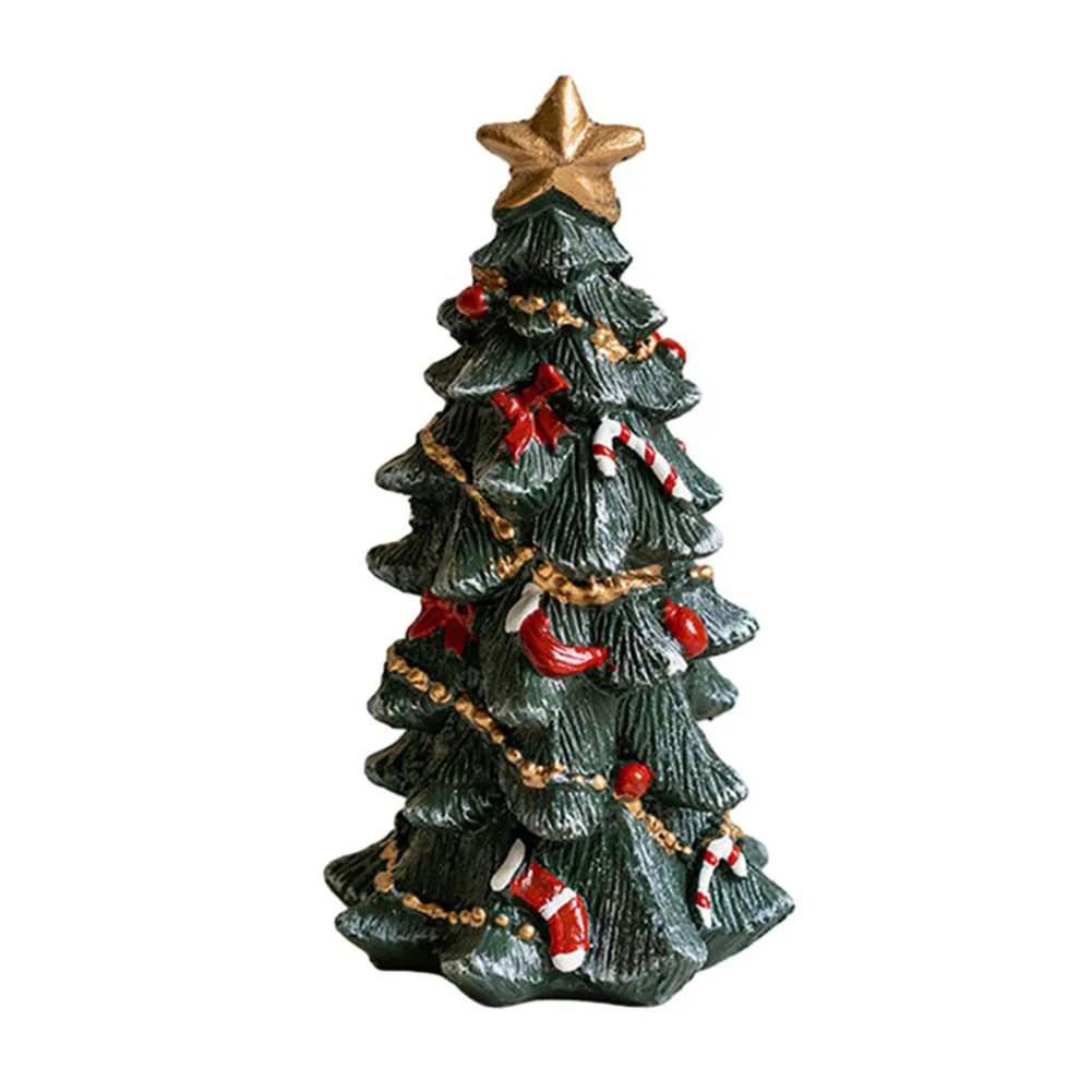 1 шт. мини-елочные украшения для рабочего стола маленькие из смолы рождественских