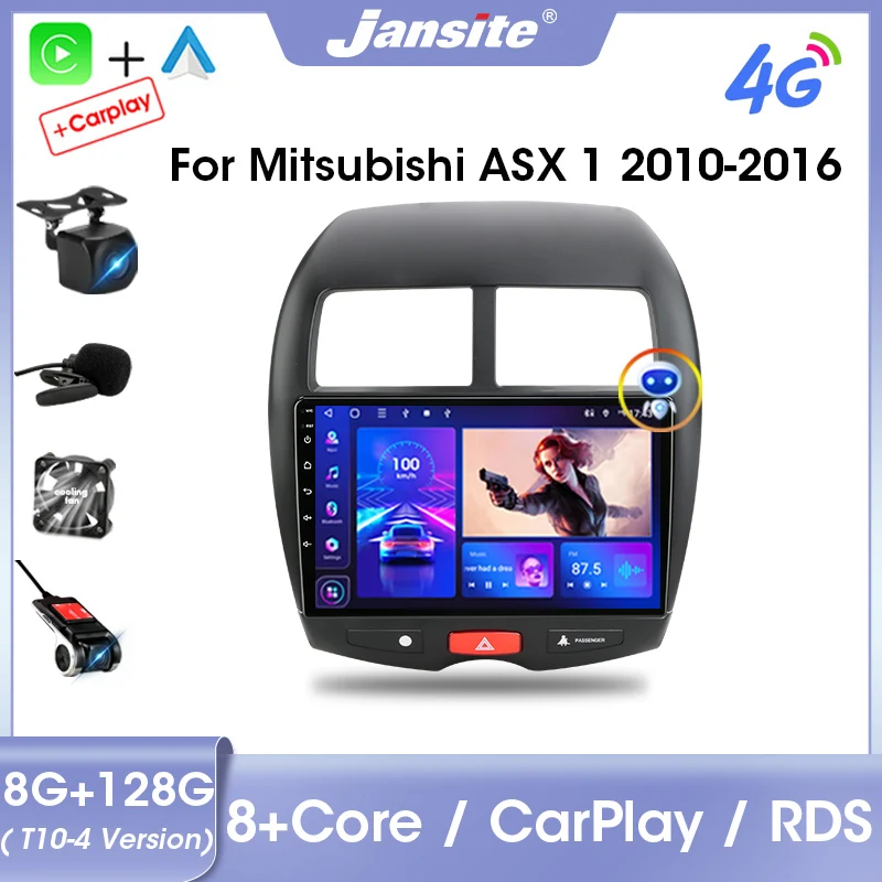 

Jansite 2 Din Android 11 Car Radio Multimedia Video Player For Mitsubishi ASX 1 2010-2016 Carplay Split Screen RDS DSP Auto DVD
