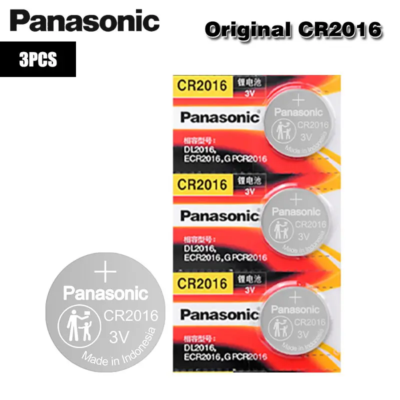 Оригинальный PANASONIC 3 шт./лот cr2016 BR2016 KCR2016 ECR2016 кнопочные элементы питания в монета