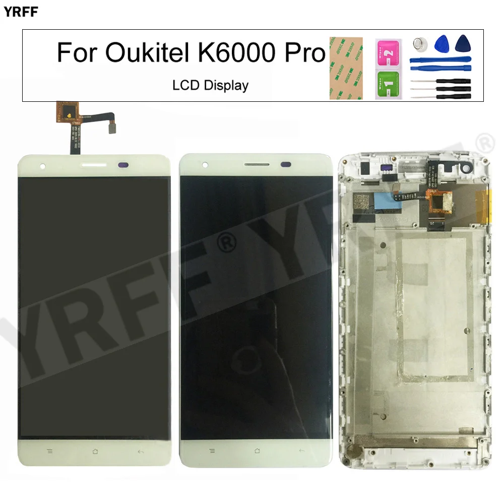 ЖК-экран 5 дюйма s для Oukitel K6000 Pro ЖК-дисплей + сенсорный экран дигитайзер стеклянная