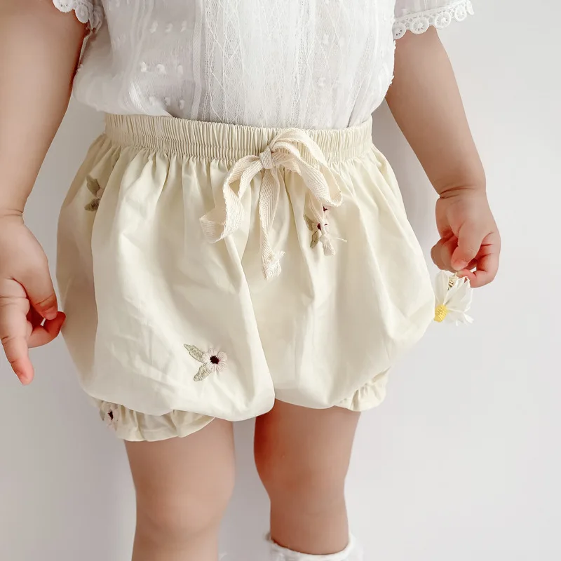 XINYU 2023 Baby Girl Shorts For Newborn Casual Pants Fashion Flower Embroidery Infant Shorts 0-24 Months Baby Clothes Boys Short