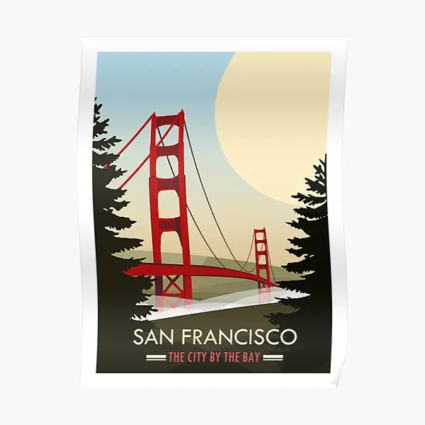 

Постер с Сан-Франциско, Настенная роспись, домашнее искусство, забавная печать, настенный винтажный декор, Современная комната, картина без рамки
