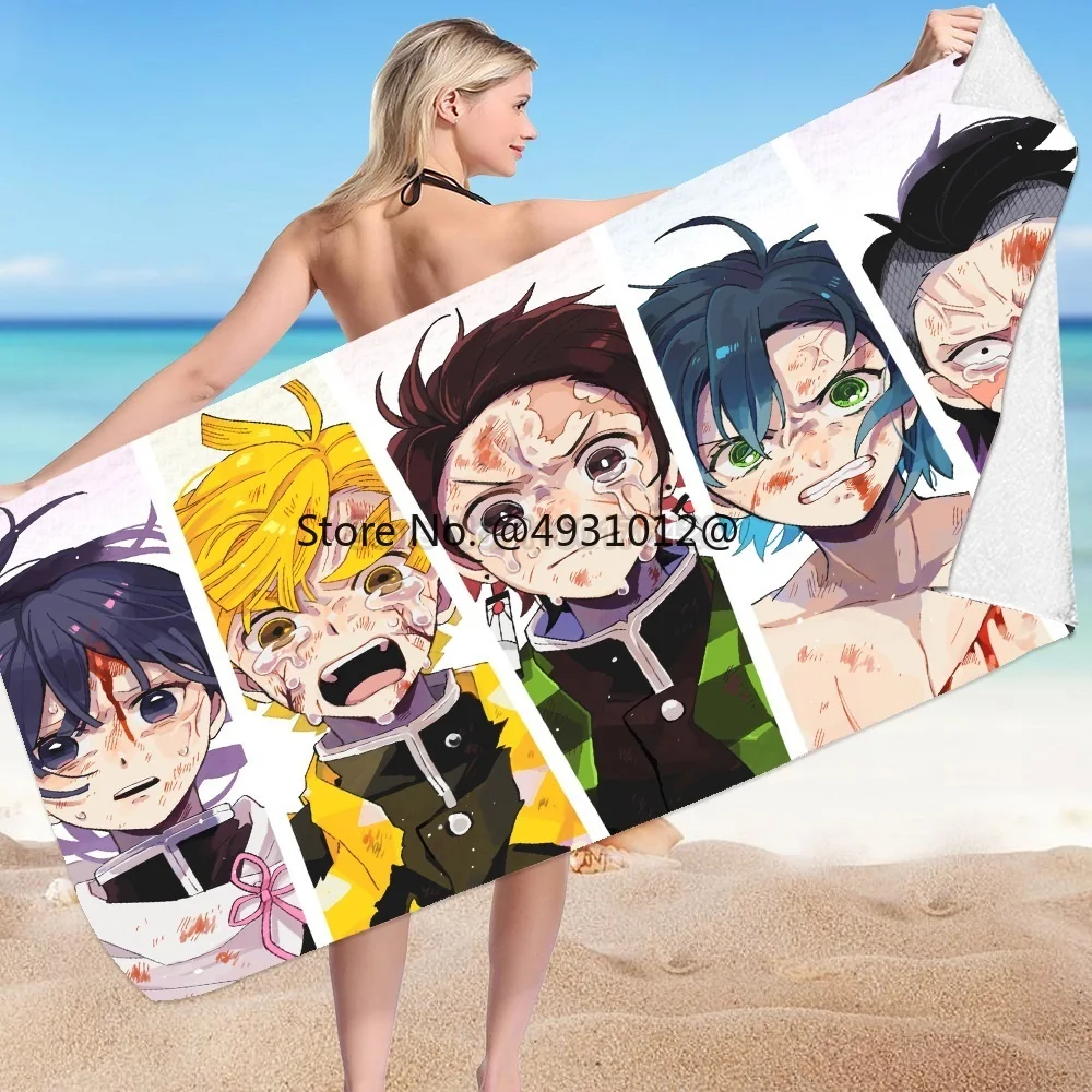 

Быстросохнущее пляжное полотенце из микрофибры для детей, рассекающее демонов, 2023