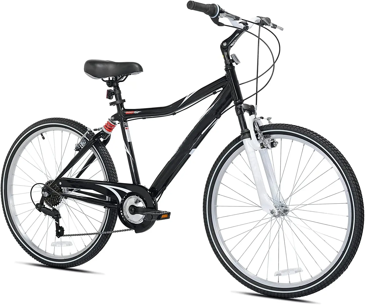 

26 in. Comfort Men's Bike with Full Suspension, Black