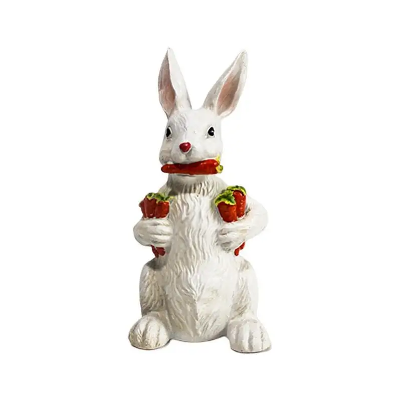 

Bunny Decor Outdoor Figurines Adorable Bunny Figurine Rabbit Garden Decor Bunny Resin Statue Outdoor Animal Sculpture For Lawn