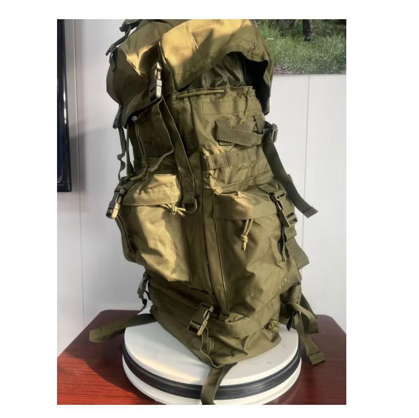 Фото Рюкзак для кемпинга большой вместимости 56L 60L 65L, оливково-зеленый, на заказ, для охоты, походов и путешествий на природе №2