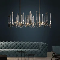 modern luxury led crystal chandelier tree branch candle ceiling hanging lights wedding pendant lamp for dining bedroom decor