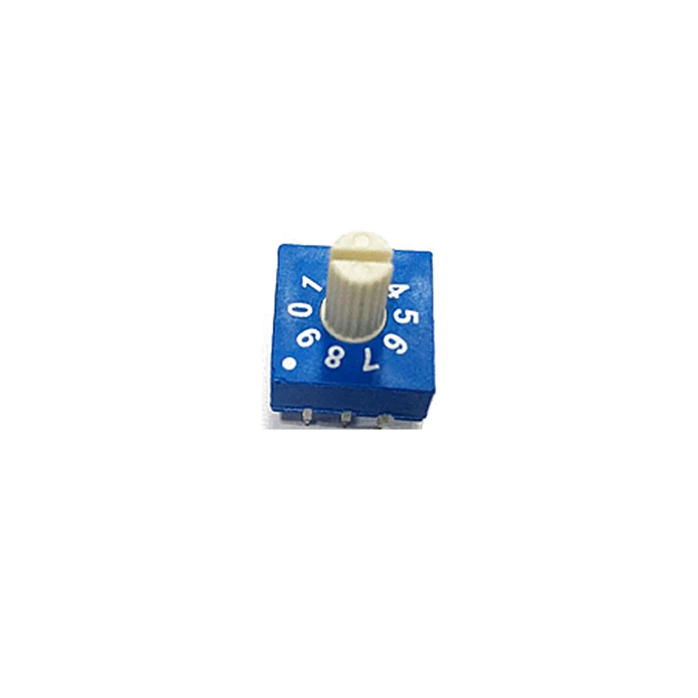 

DC 24V Code Switch ERD110RS 10 Bit 0-9 3:3 Rotary Encoder With Handle 25mA Encoding Switch 10x10mm Practical And Durable