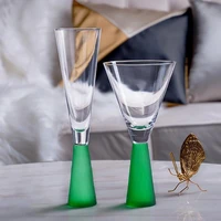 light luxury plating gold red wine glass cocktail cup gold base shot glass bar party party wine utensils kitchen utensils