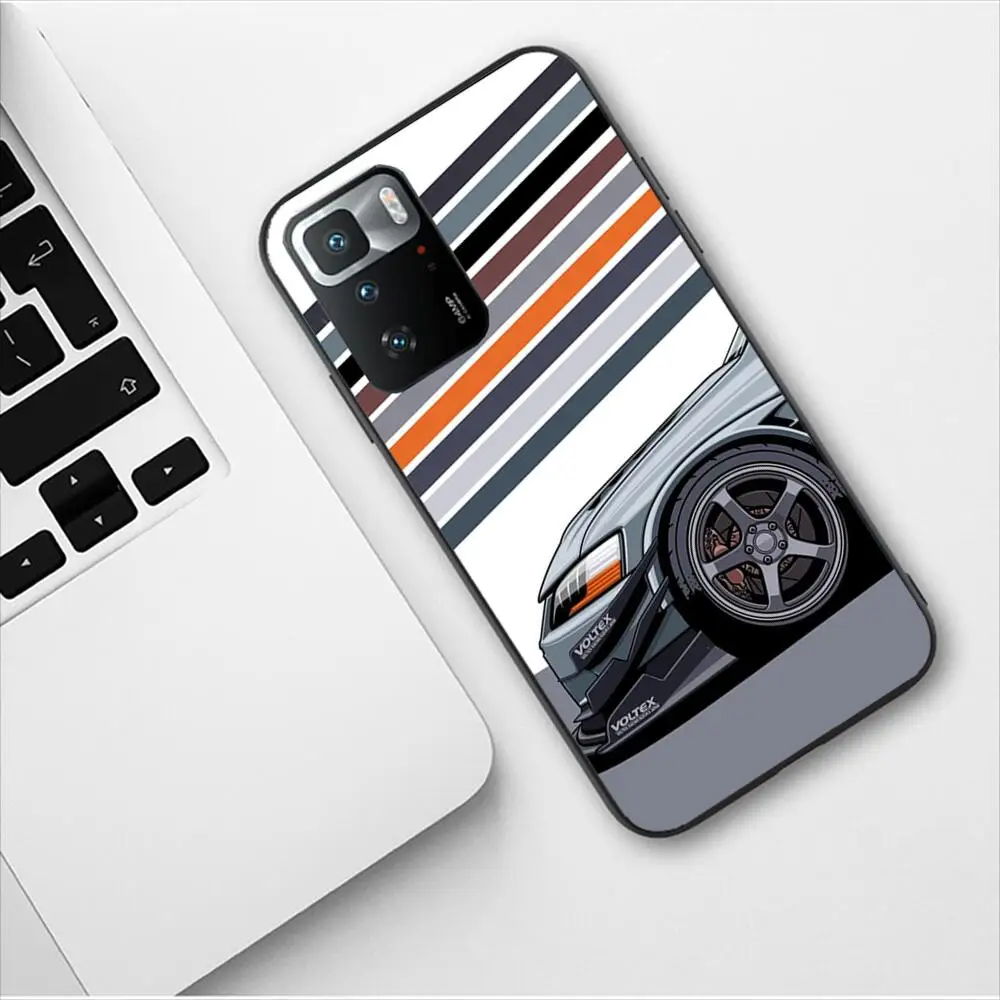 Japan JDM Nissan Sports Car Phone Case For Redmi 9 9A 7A 10 8A 10A 8 Note 11 10S 7 11S Plus POCO X3 Pro Luxury New Fashion Cover