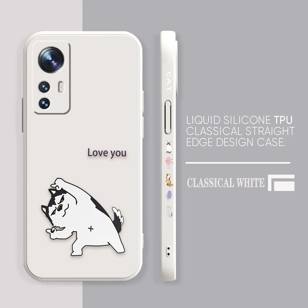 Phone Case For Xiaomi 13 12 12T 12S 11 11T 10 10S 9 8 Pro Ultra Lite Colour Case Cover Funda Cqoue Shell Capa Funny Couple Cats