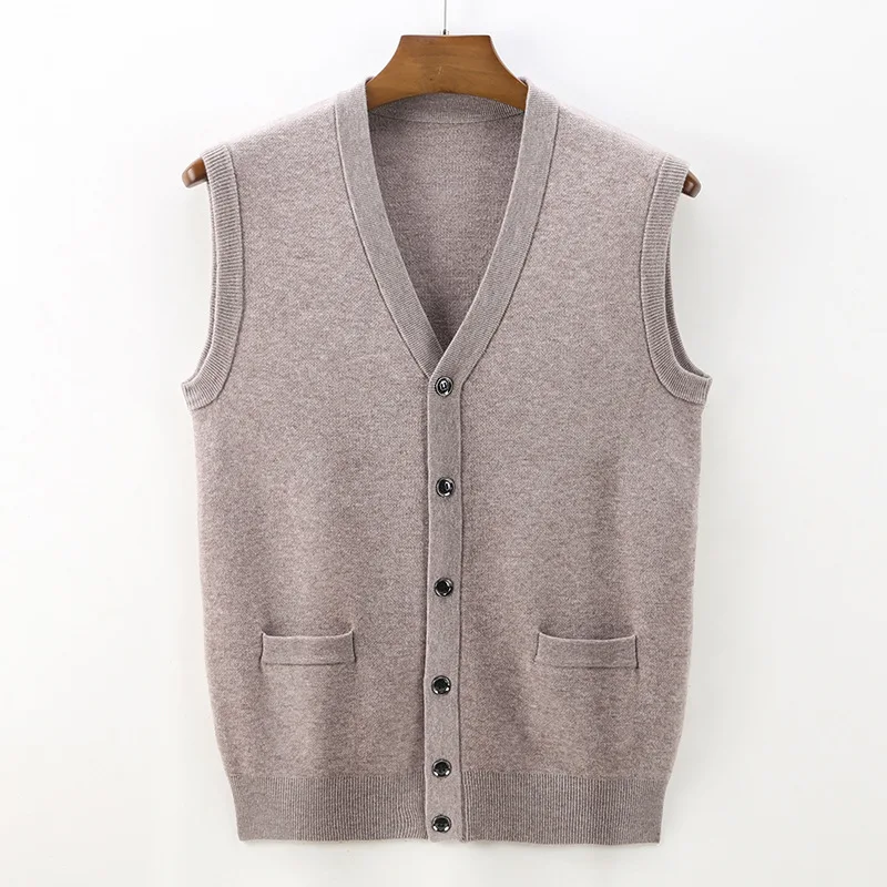 

Мужской свитер-жилет из 100% шерсти, Осень-зима 2023
