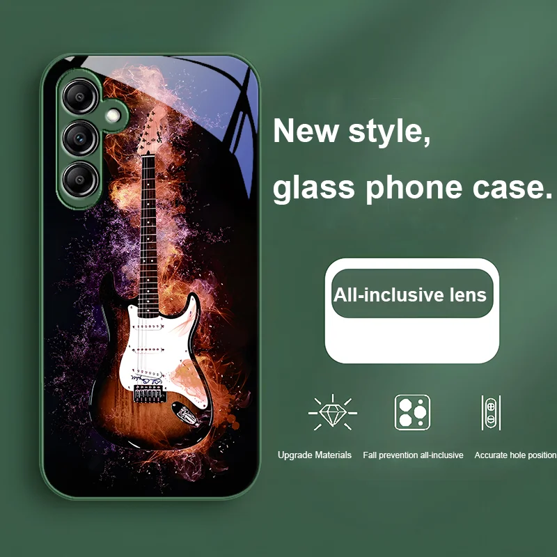 Гитарный инструмент белый для Samsung Galaxy A01 02 03 Core A04 A14 4G A13 54 34 31 20 25 23 22 5G S21 Ultra S20