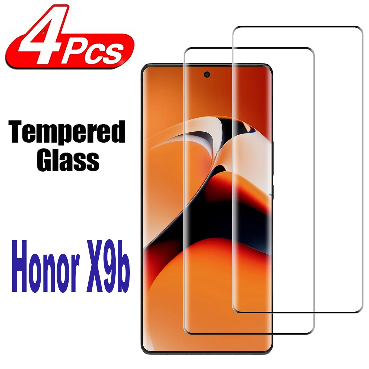 

2/4Pcs 3D Curved Protective Glass For Huawei Honor X9b X9a Screen Protector Glass