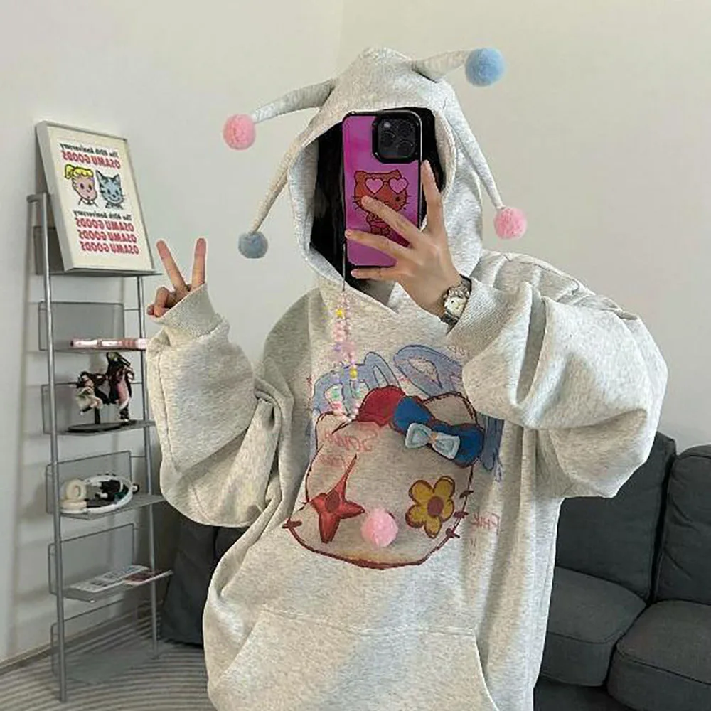 

Толстовка женская с капюшоном и принтом «Hello Kitty»