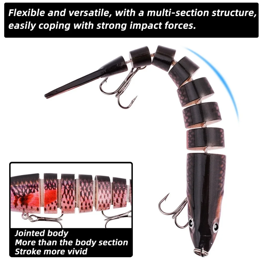 Фото Swimmax Easy Catch Fishing Lures с крючками BKK, с поклевкой, вибрацией, щелчками и шумом для усиленной поклевки, прочные Swimbaits из динамидного волокна для ловли окуня, форели, окуня, окуня, окуня. №2