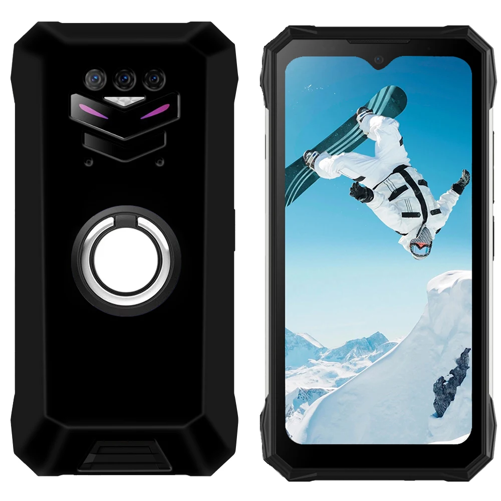 

Противоударный мягкий чехол из ТПУ с кольцом-держателем для DOOGEE S89 Pro