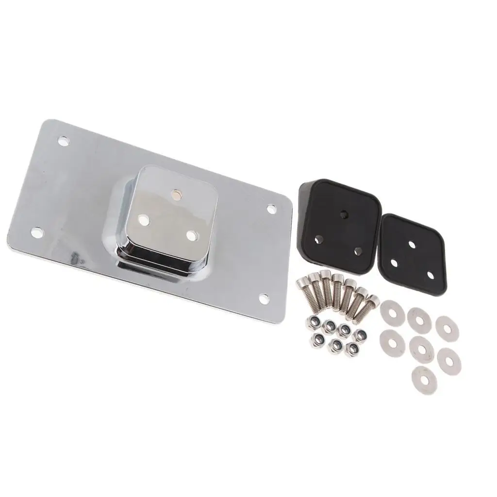 

Laydown License Plate Frame Mount for Harley Sportster Dyna Softail Chrome