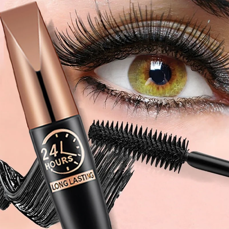 Водостойкая Черная тушь для ресниц 4D плотная быстросохнущая Женская