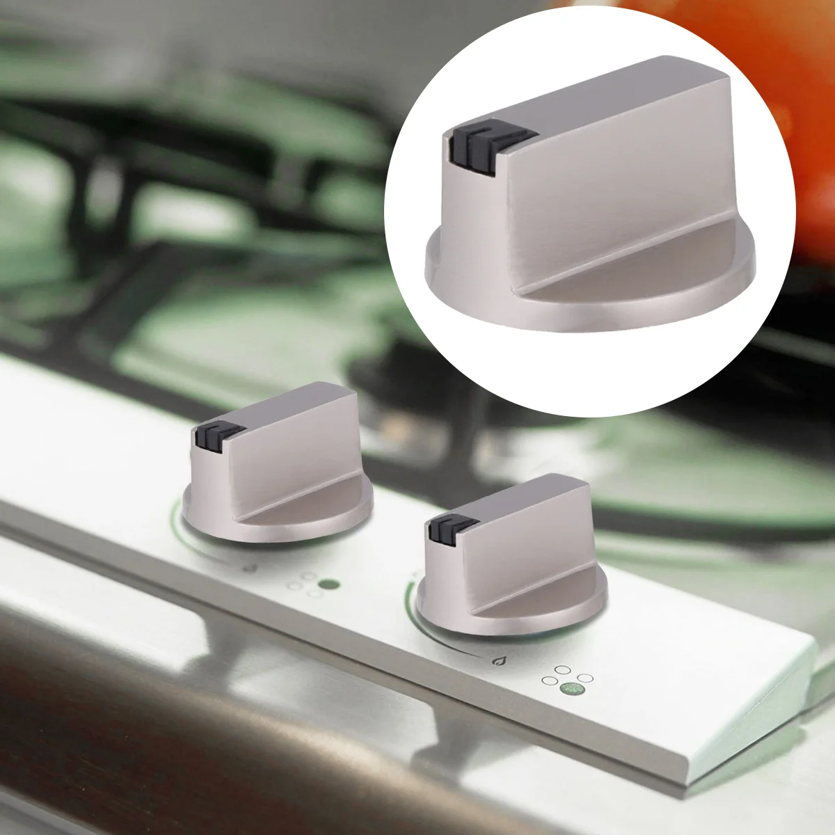 

Stove Knob Knobs Gas Safety Switch Cooktop Electric Button Cover Cap Accessories Parts Range Universal Guard Steel Stainless
