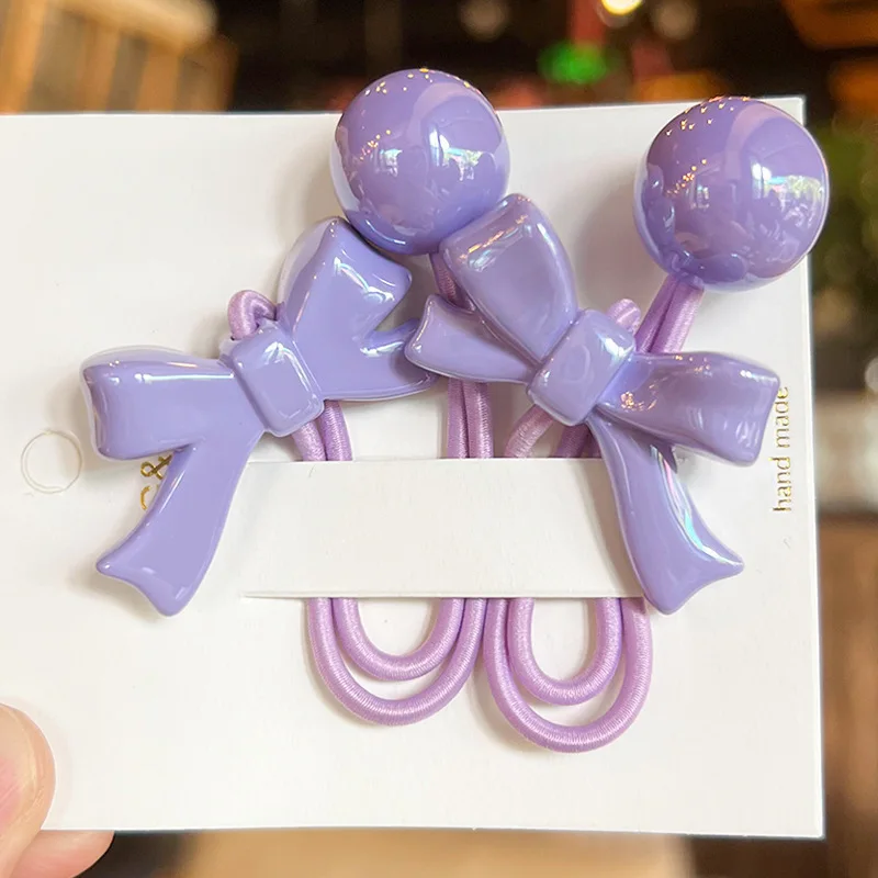 2 шт./набор Однотонные эластичные резинки для волос