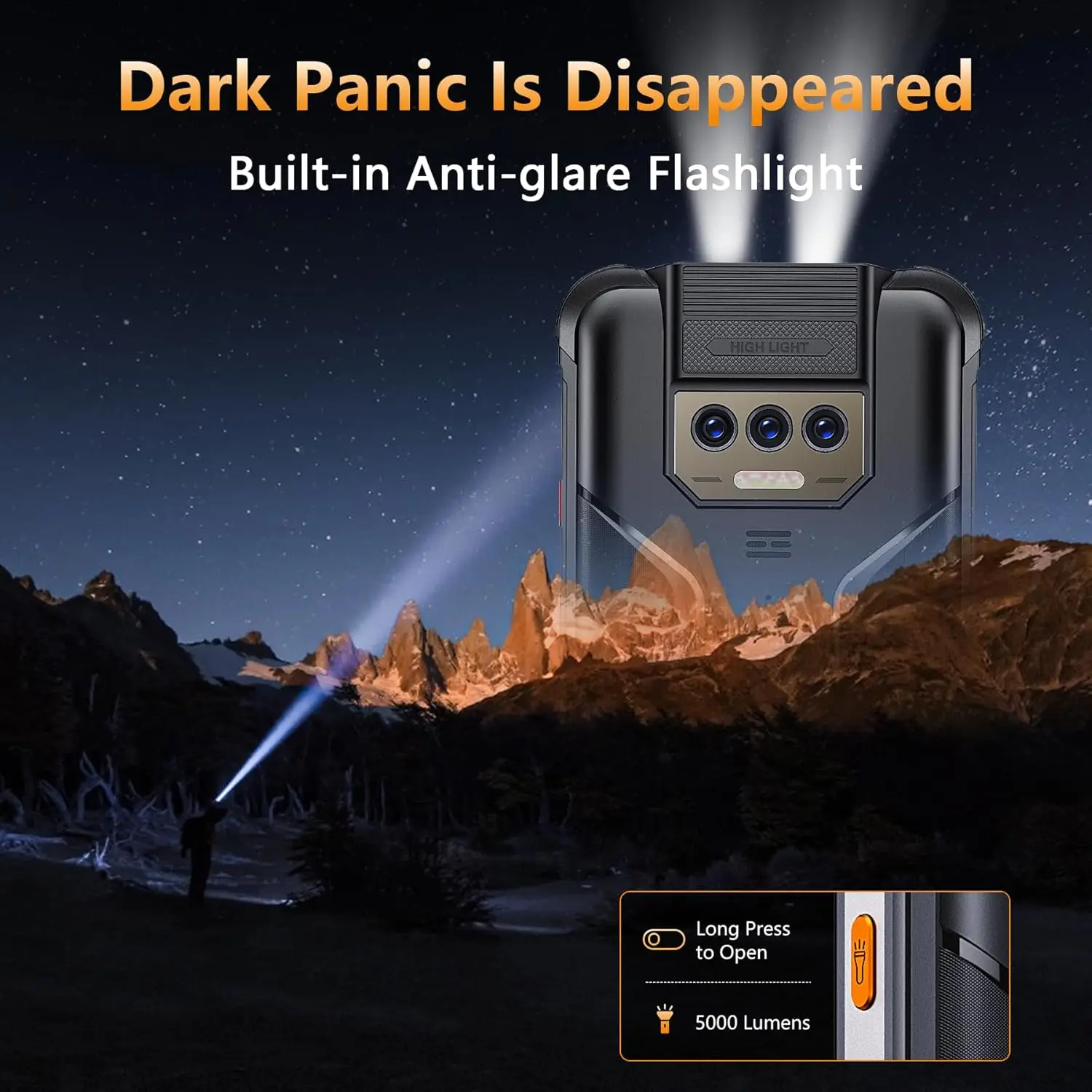 Уличный смартфон CUBOT Kingkong Power Android13, 16 ГБ + 256 ГБ, 10600 мАч (33 Вт)6,5 дюйма48 МП + 20 МП ночного видения, IP68двойная SIM-карта 4GNFCGPS (art.: 3920cc1d477fb) - 3920cc1d477fb