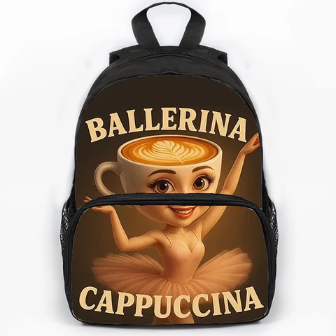 Итальянский рюкзак с принтом мозга, школьные сумки, мультяшный рюкзак Tung Sahur для учеников начальной школы, рюкзак для мальчиков и девочек, дорожный рюкзак Mochila