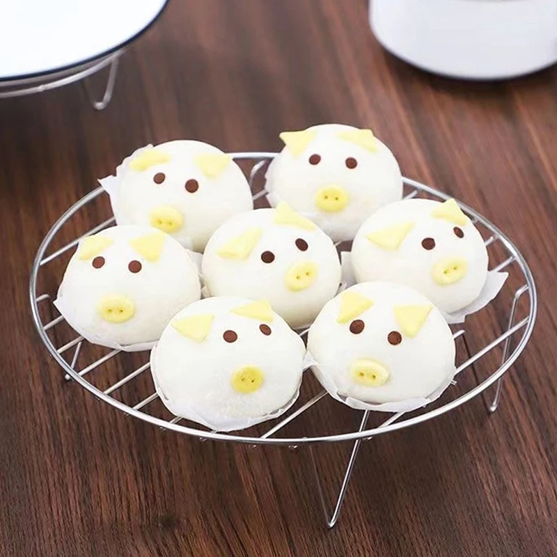 

1Pc Stainless Steel Steamer Rack Multifunction Pot Steaming Tray Dumplings Eggs Grill Stand Kitchen Tableware Cooking Tool