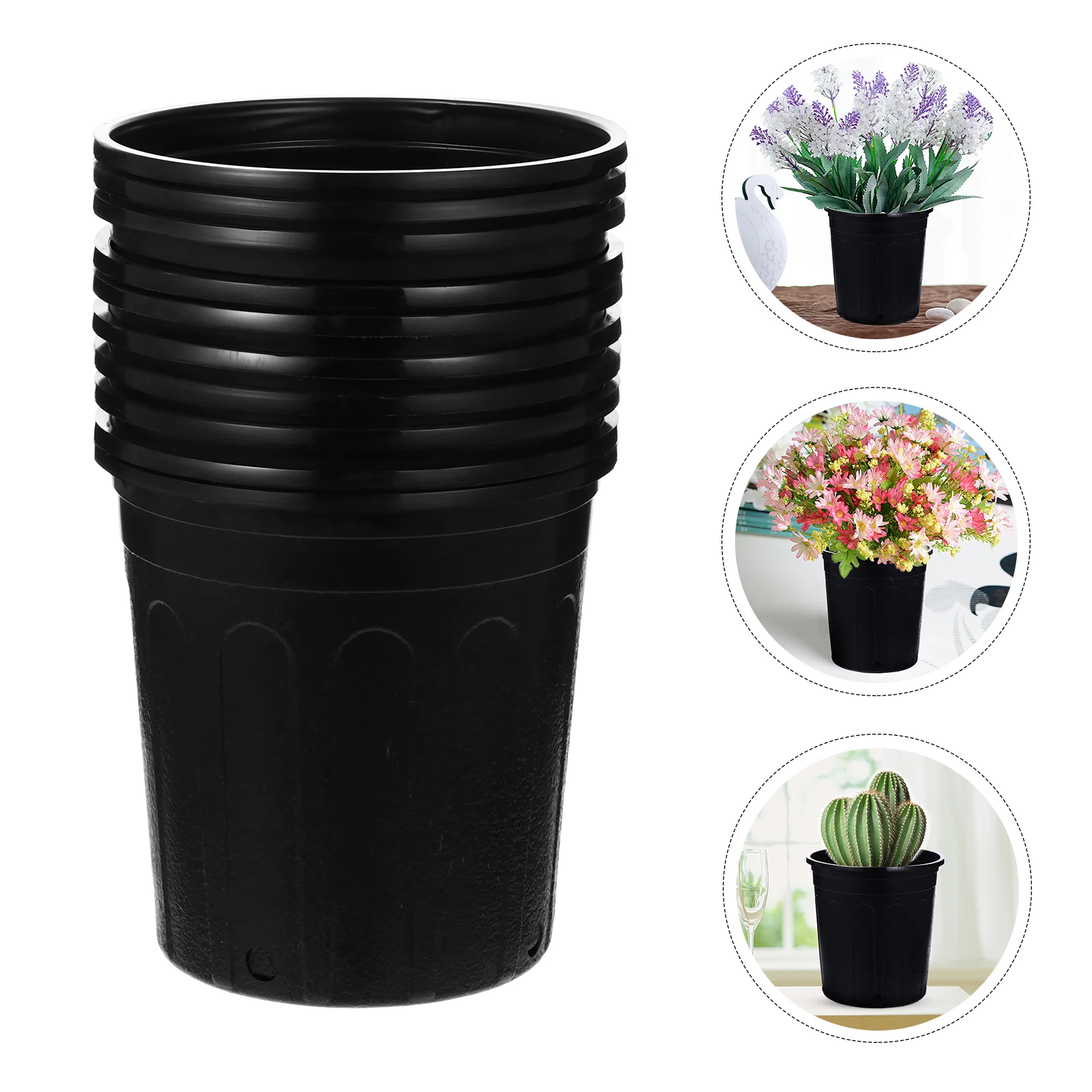 

10 Pcs Mini Plastic Containers Flower Pot Plants Simple Pots Garden Indoor Decorative Basin Planter