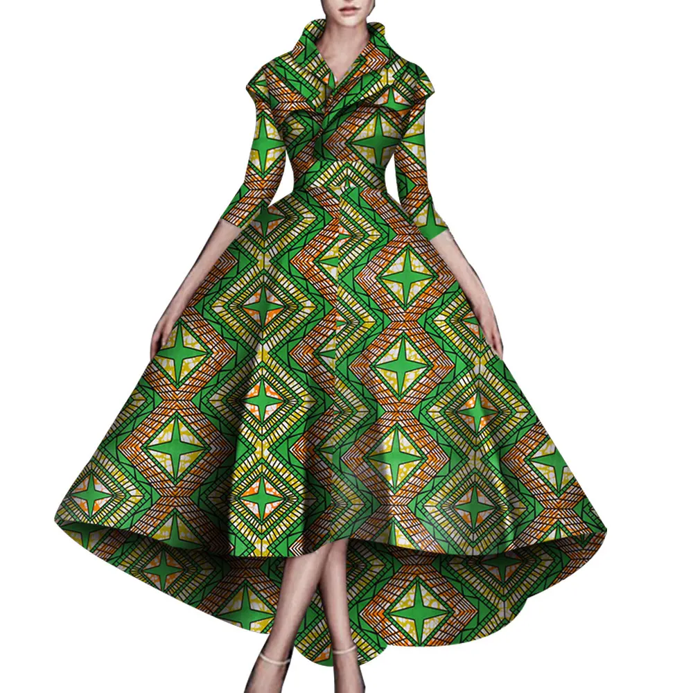 African Dresses for Women Africa Traditional Ankara Print Lady Maxi Long Dress Fashion Robe Afrcaine Femme Dashiki Evening Gowns