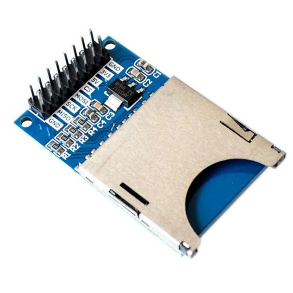 

Модуль чтения и записи, 5 шт., модуль для SD-карты, гнездо-ридер ARM MCU для интерфейса SPI, микрокомпьютера с одним чипом