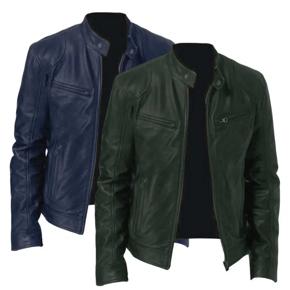 

Men Outerwear Super Soft Men Coat Solid Color Pure Color Warm Outerwear Stylish Zipper Pockets Jacket Coat Streetwear