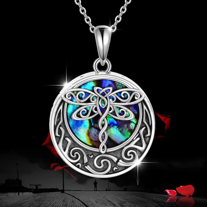 Dragonfly Urn ожерелье для праха Подарки женщин узел ирландские ювелирные изделия