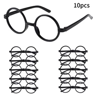 10pcs wizard glasses costume glasses round glasses frame no lenses party accessories for posing props costume cosplay supplies