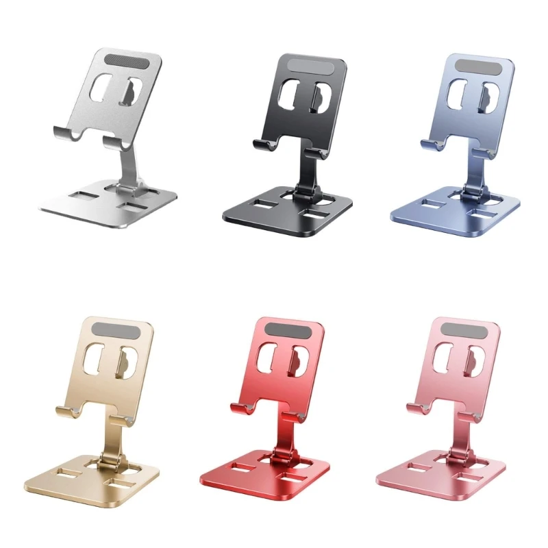 

Portable Smartphone Bracket Cradle Dock Foldable Mobile Phone Tablet Holder Lazy Bracket Desktop Aluminum Mount Support