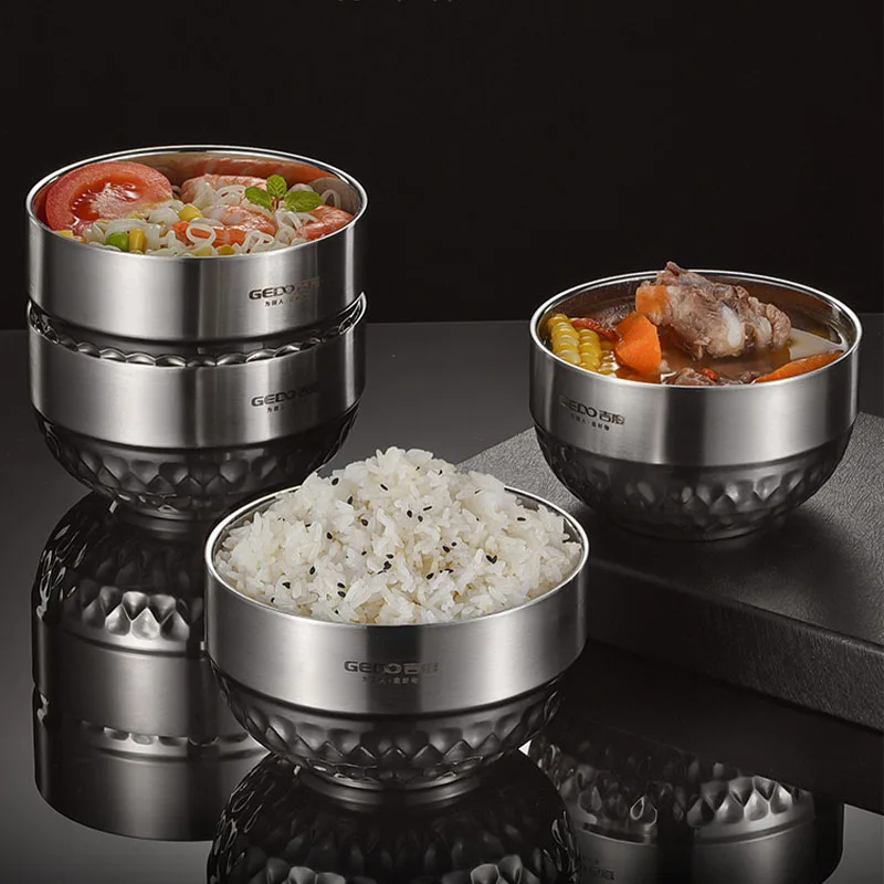 Миска из нержавеющей стали 304 Детская миска двухслойная утолщенная