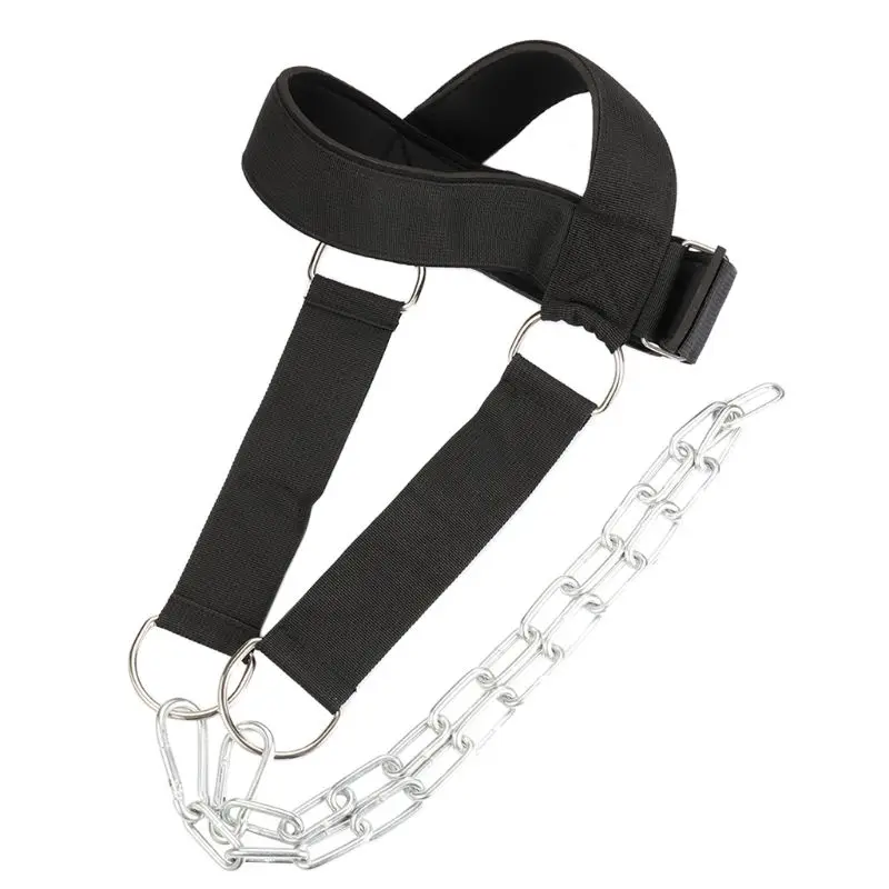 

Neoprene Padded Head Harness with 30-inch Chain for Neck Training Exercise Gym Weight Lifting Strength