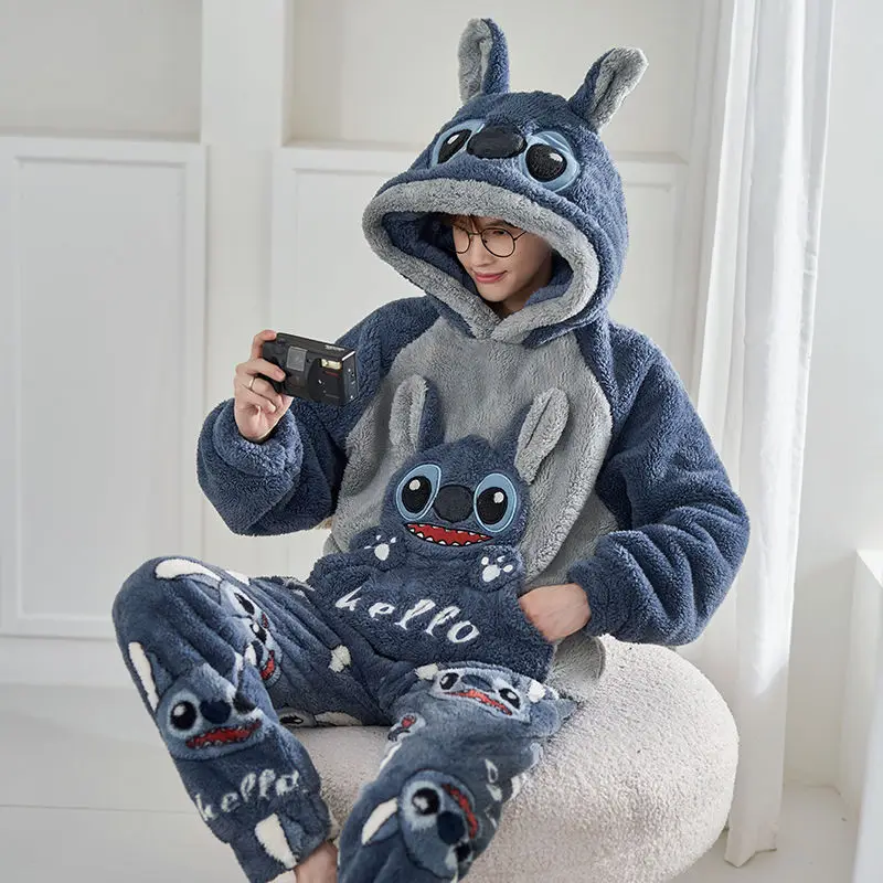 

Новый плюшевый пижамный комплект Kawaii Cute Disney креативные наклейки зимняя утолщенная теплая Кукла мультфильм Домашняя одежда подарок на день рождения
