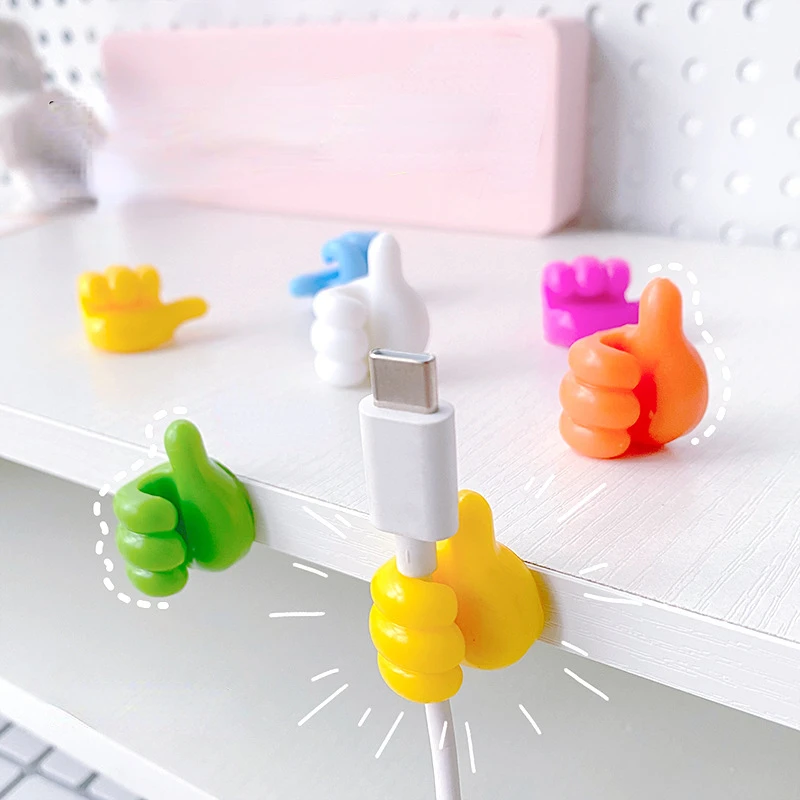 

Holder Organizer Thumb Data Cable Cable Hanger Wall Hooks Pcs Desk Hook Clip Adhesive Multifunctional Self-adhesive Creative 10