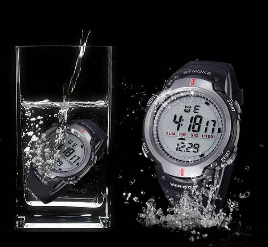 

Waterdichte Led Horloges Voor Mannen Outdoor Sport Mannen Digitale Quartz Alarm Mannen Polshorloge Mode Elektronische Horloge