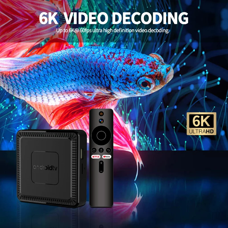 Q7 H313 Smart TV Box Android 10 8 ГБ/16 ГБ 3D телеприставка HD 6K WIFI 6 Ethernet 100M Bluetooth 5.2 tv box