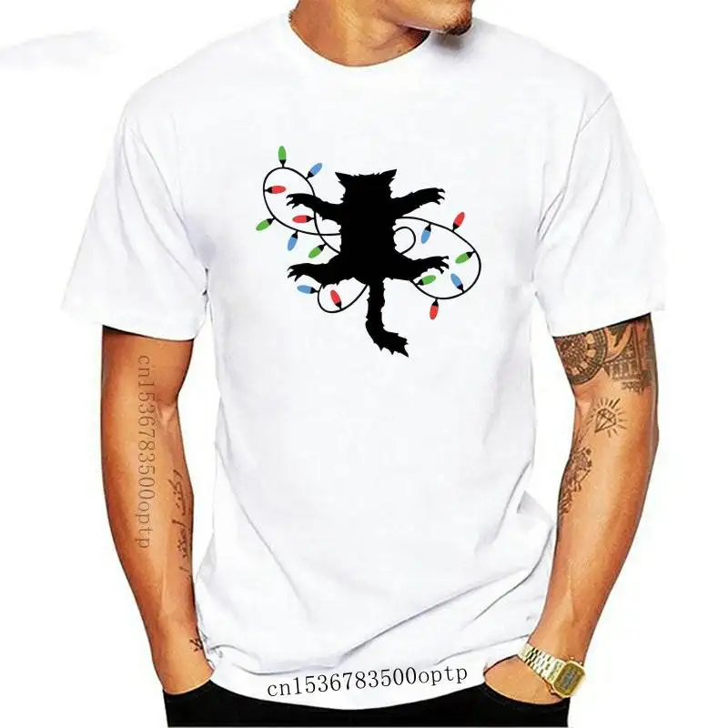 Футболка мужская с рисунком жареной кошечки смешная рубашка подсветкой подарок