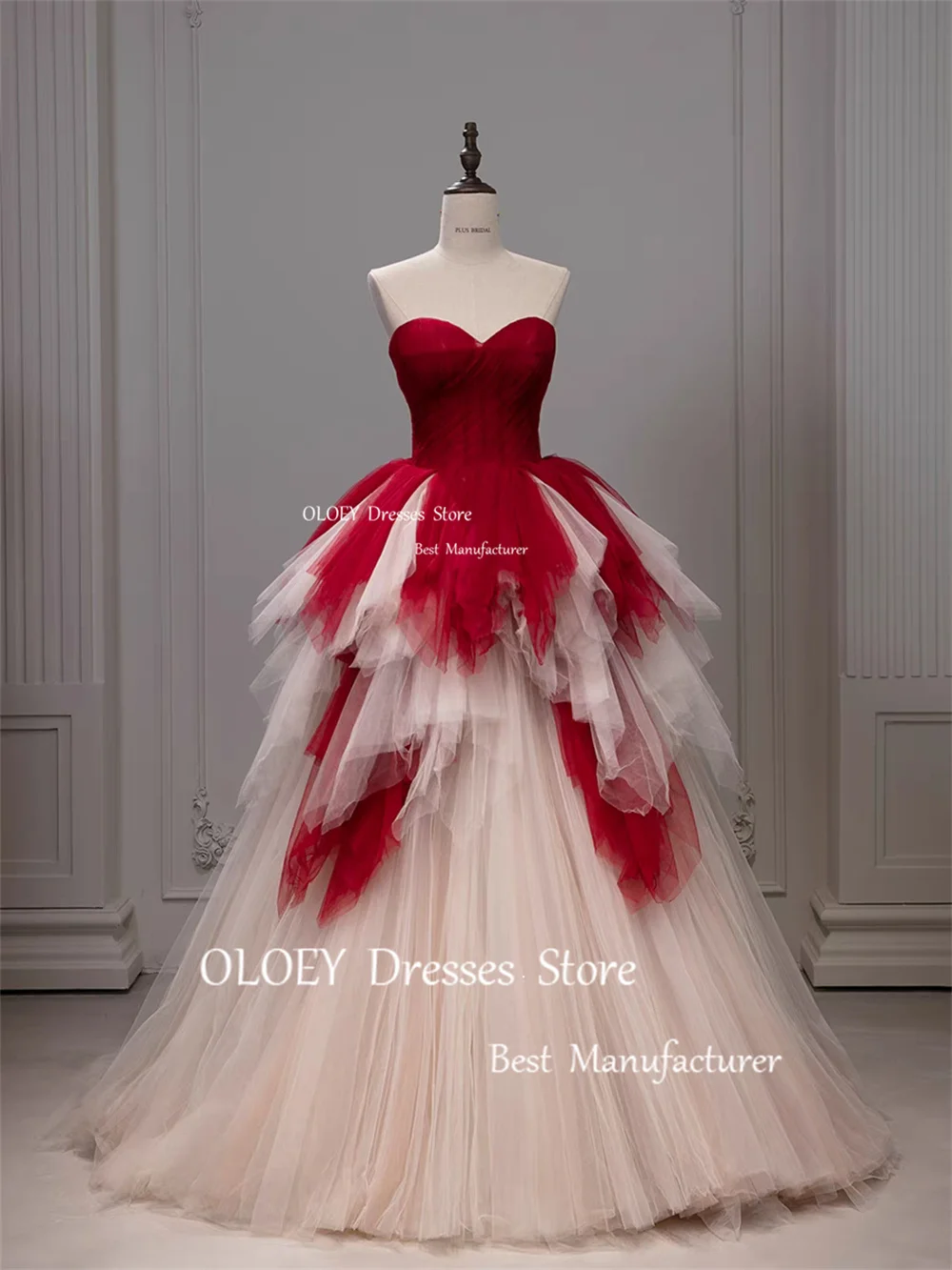 OLOEY элегантное красное платье для выпускного вечера с сердечком женское в