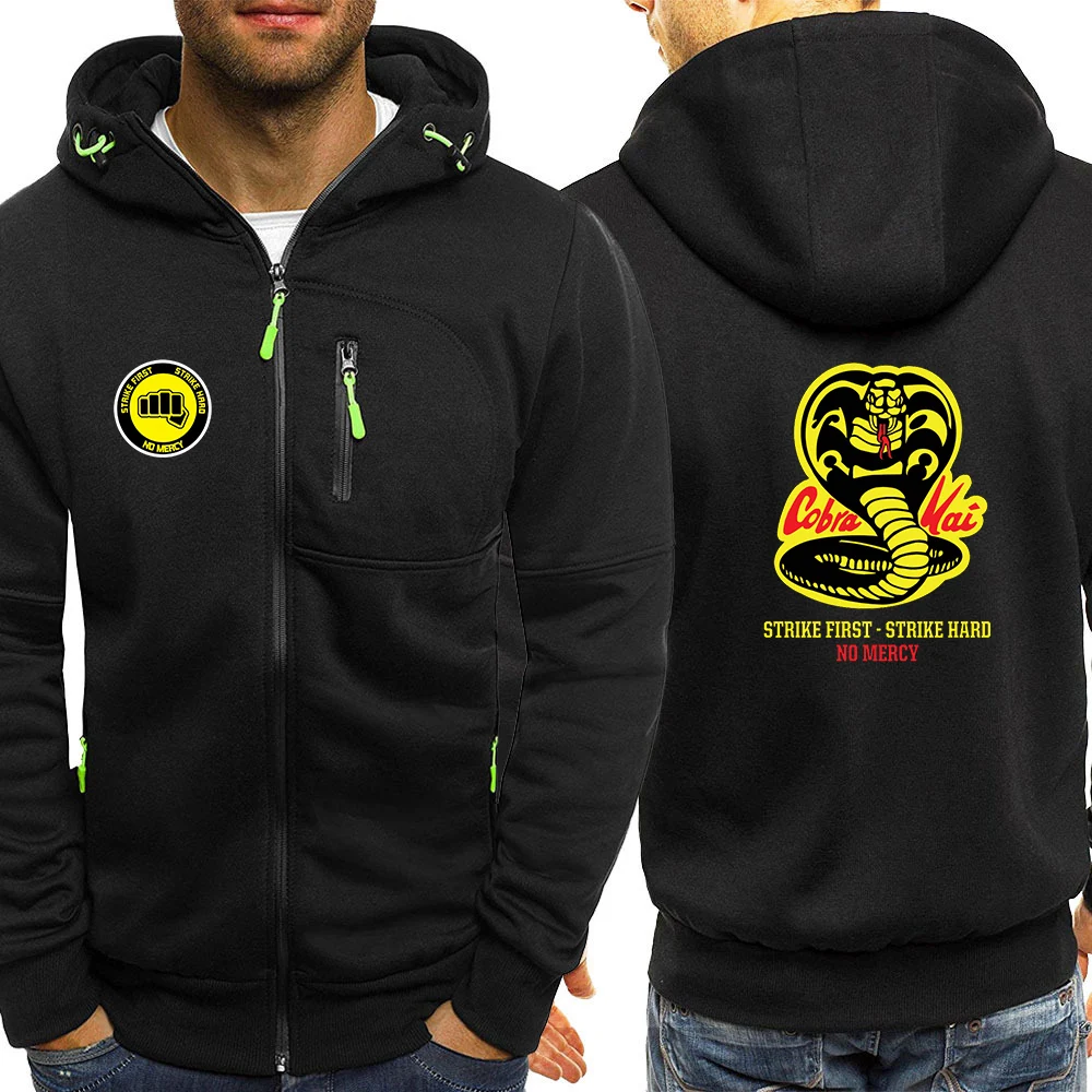 

Cobra Kai Printing Fashion 2023 New Man's Spring and Autumn Splicing Tracksuit Cotton Long Sleeves All-Match Slim Hoodies Coat