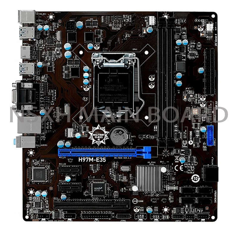 Для детской материнской платы 16 Гб LGA 1150 DDR3 M- ATX H97 материнская плата 100% протестирована полностью работает
