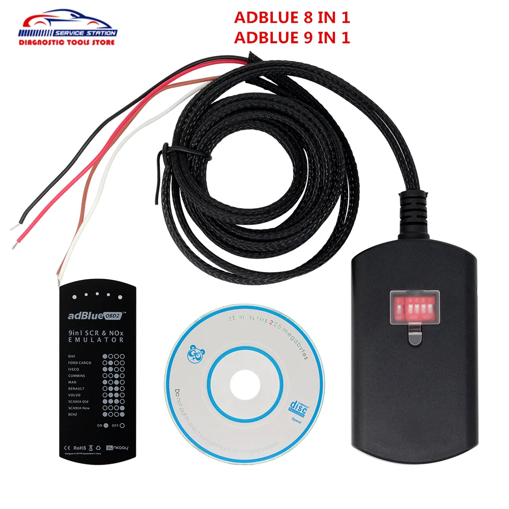 

Truck 9 IN 1 Adblue ADBLUE Emulator 8 in 1 with Nox Sensor Adblue Emulator 8in1 9 in1 Truck Diagnostic Tool Free Shipping