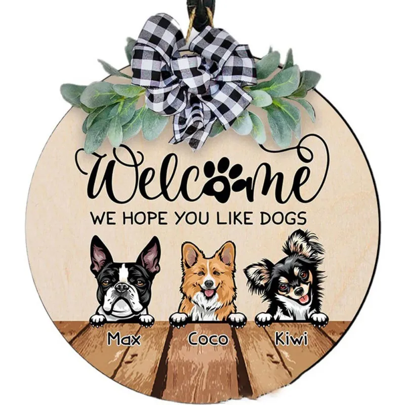 

Artificial Garland Creative Festive Christmas Dag Door Wreath Home Window Wall Decoration Door Wreath for Front Door