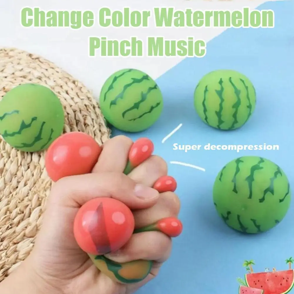 

Summer Limited Color-changing Watermelon Kneading Music Jelly Super Filling And Slow Decompres Q Elastic Rebound Flour Glut D9m2